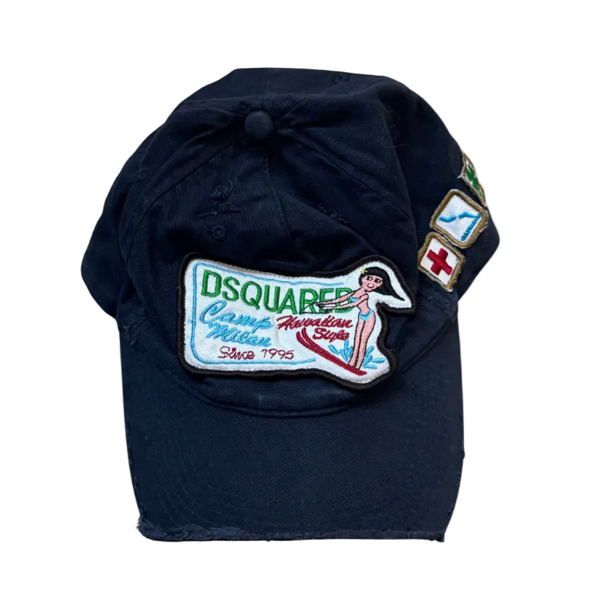 Dsquared² Navy Cutoff “Camp Milan” Baseball Hat