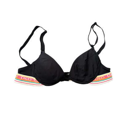 Dolce & Gabbana Rainbow Logo Banded Bra
