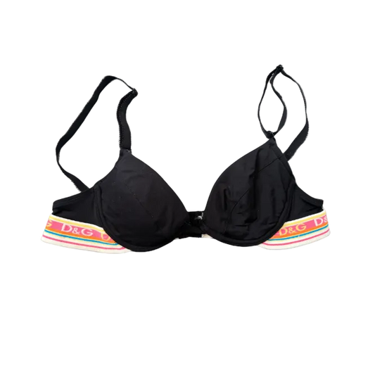 Dolce & Gabbana Rainbow Logo Banded Bra