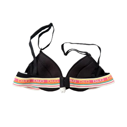 Dolce & Gabbana Rainbow Logo Banded Bra