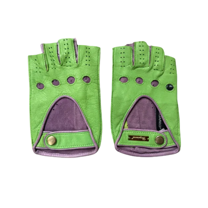 Dsquared² Purple & Green Fingerless Gloves