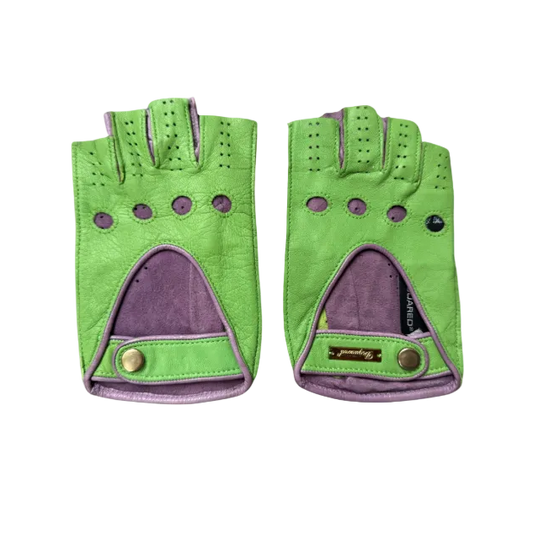 Dsquared² Purple & Green Fingerless Gloves