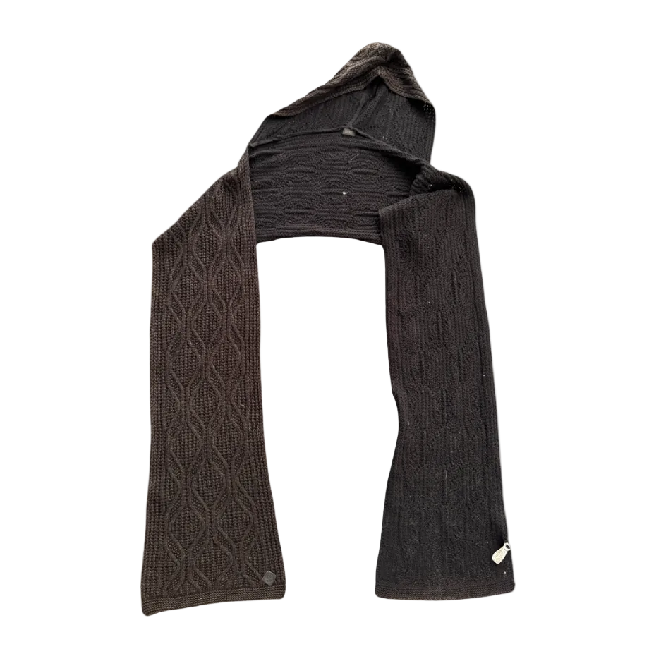 Diesel Black Hooded Scarf