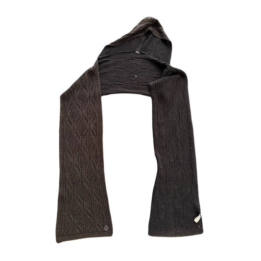 Diesel Black Hooded Scarf