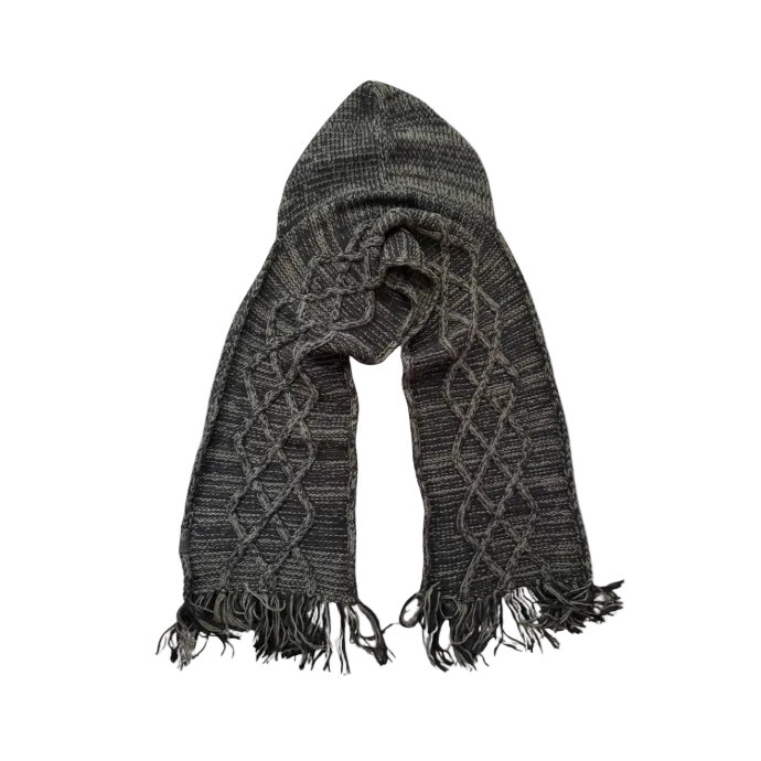 Diesel Black/Green Large Hooded Scarf