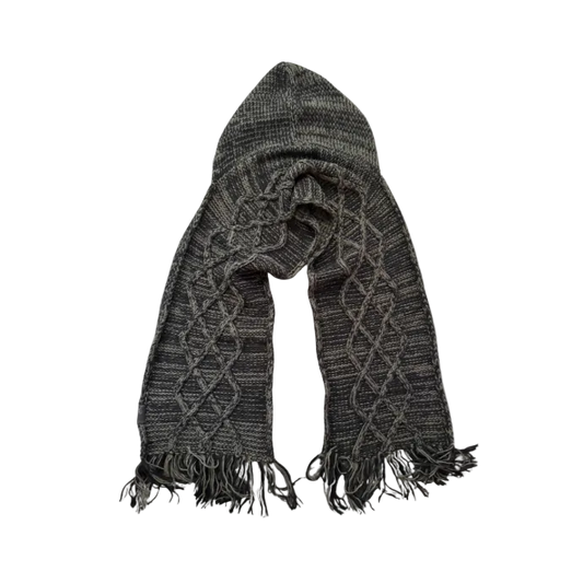 Diesel Black/Green Large Hooded Scarf