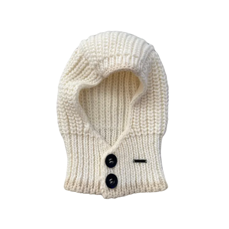 Diesel Cream Hooded Beanie