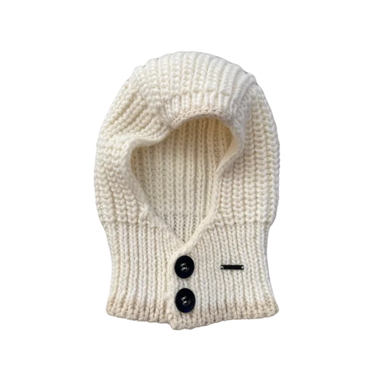 Diesel Cream Hooded Beanie