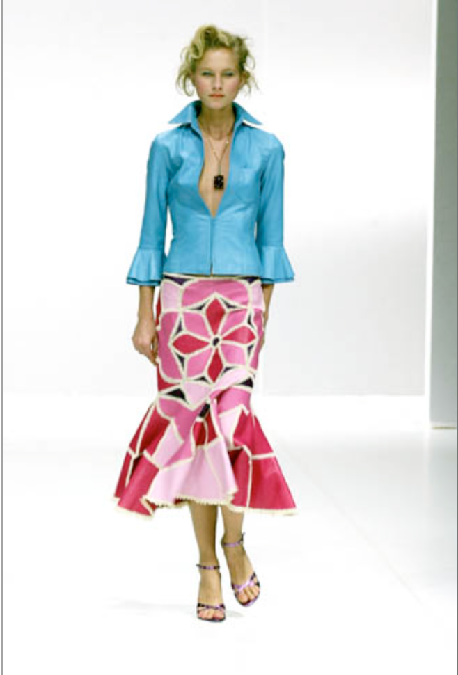 Keita Maruyama Patchwork Leather Mermaid Skirt