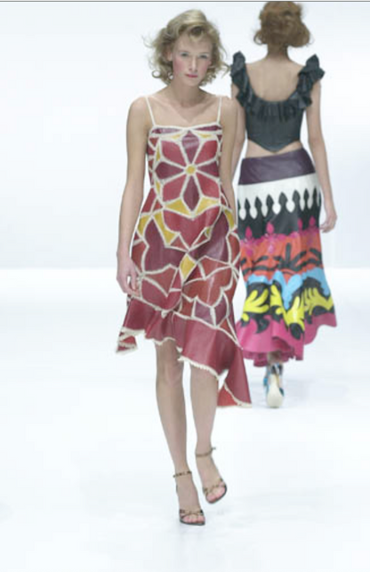 Keita Maruyama Patchwork Leather Mermaid Skirt