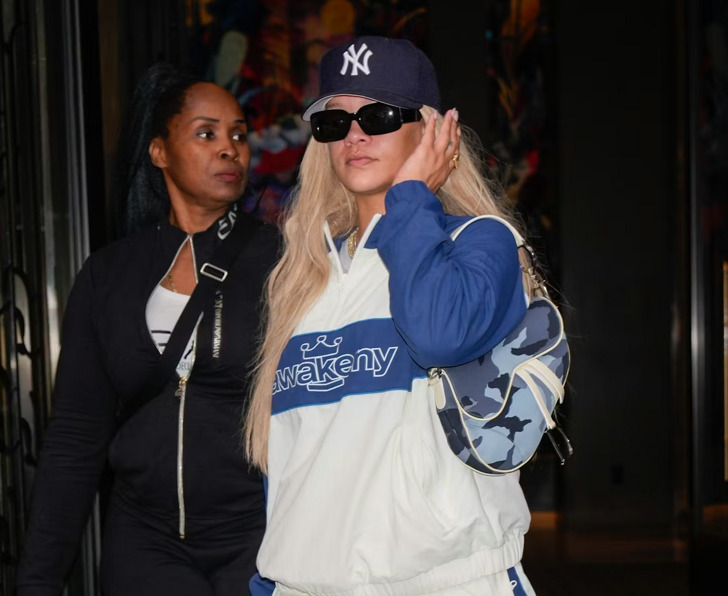 Christian Dior Blue Camouflage Saddle Bag