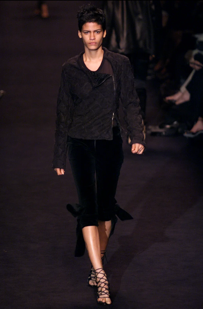 Yves Saint Laurent Velvet Tie Capri Pants