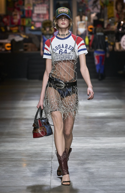 Dsquared² Denim Lace Micro Mini Shorts