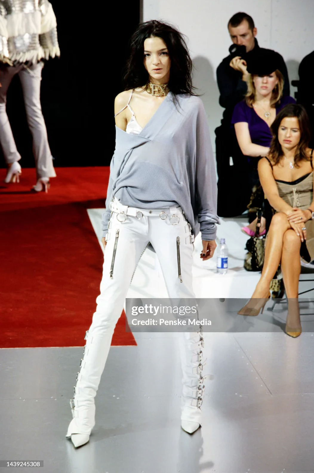 Dolce & Gabbana Grey One Shoulder Wrap Top