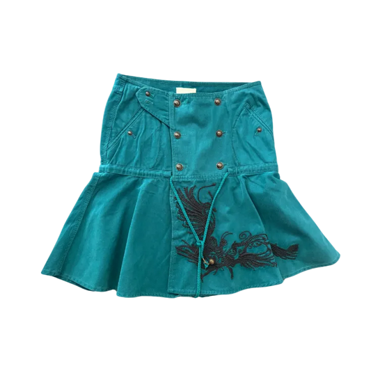 Diesel Green Embroidered Skirt