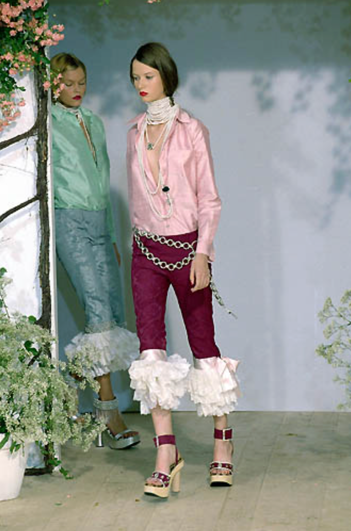 Dolce & Gabbana Lace Ruffle Pants