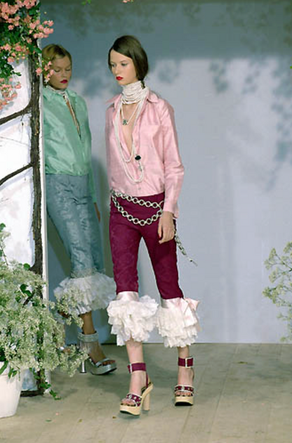 Dolce & Gabbana Lace Ruffle Pants