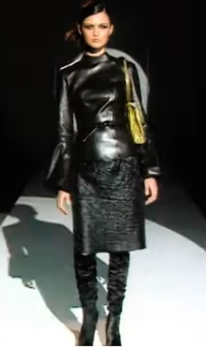 Gucci by Tom Ford Fitted Leather Jacket