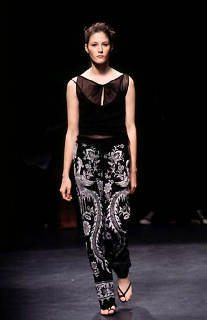 Vivienne Tam Peacock Birds Batik Powernet Maxi Dress