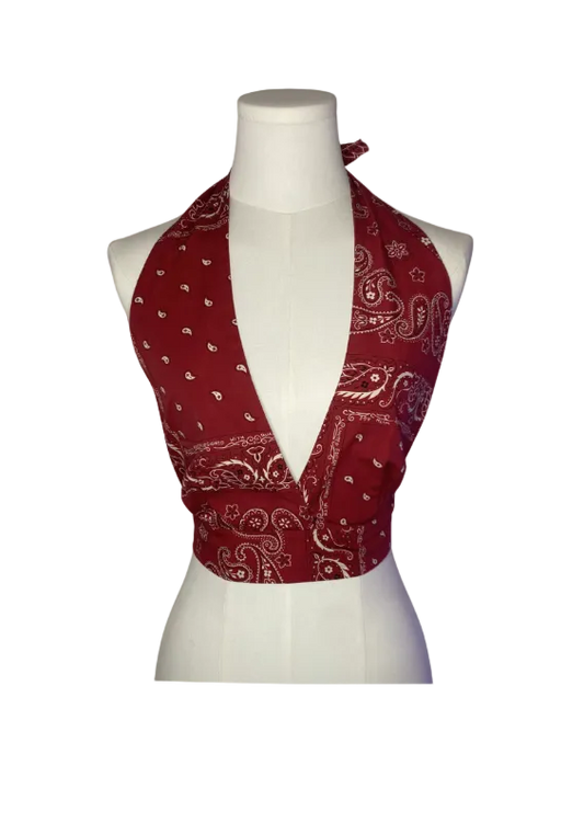 Dolce & Gabbana Bandana Printed Halter Top