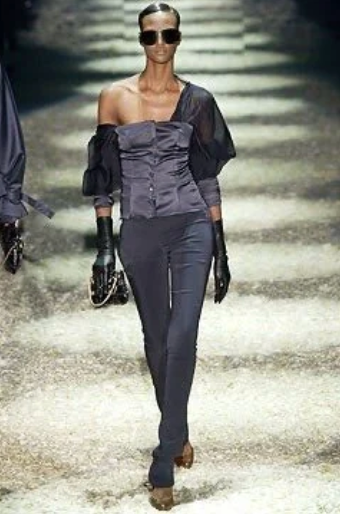 Gucci Silk Satin Corset Blouse Top