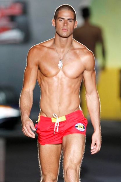 Dsquared² Red and Yellow Mini Shorts