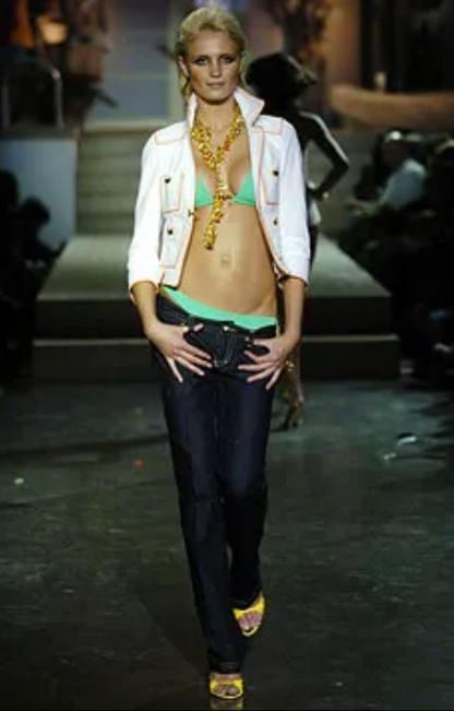 Dsquared² Low Waisted Crab Embellished Jeans