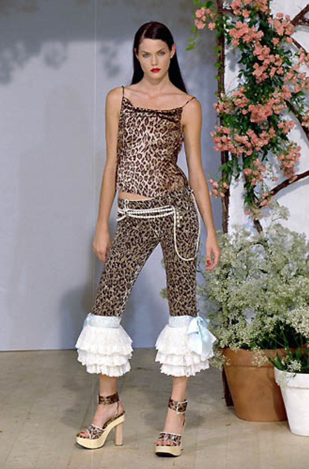 Dolce & Gabbana Ruched Leopard Skirt