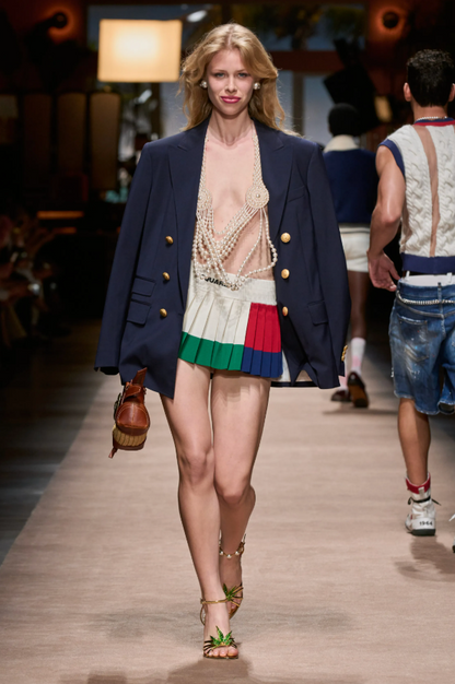 Dsquared² MARIJA Gold Sandals w/ Jewel Leaf
