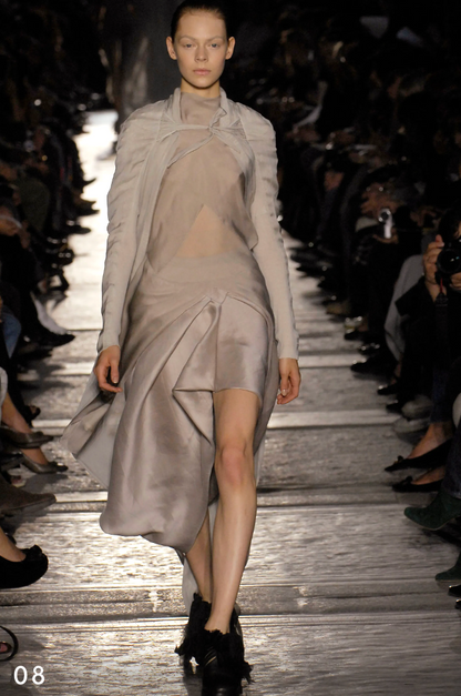 Rick Owens Green Asymmetrical Semi-Sheer Top