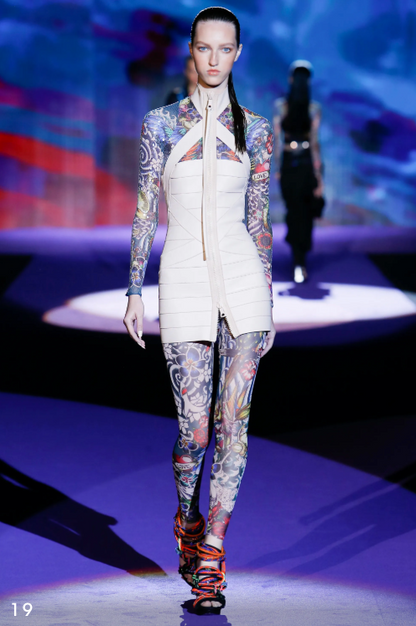 Dsquared² Footless Mesh Tattoo Tights