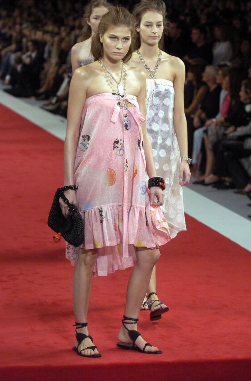 Chanel Pink Flowy Cotton Dress/Midi Skirt