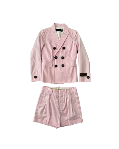 Dsquared² Pink Blazer & Shorts Set