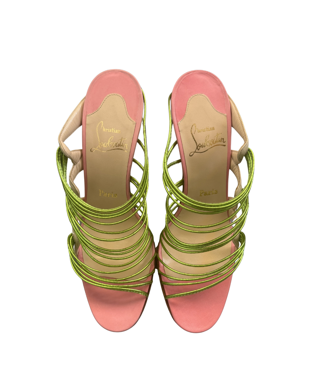 Christian Louboutin Green Strappy Sandals