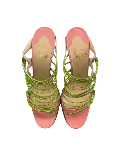 Christian Louboutin Green Strappy Sandals