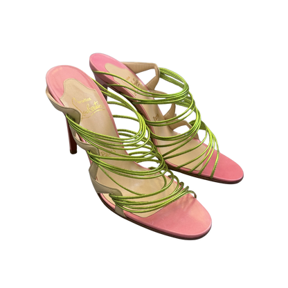 Christian Louboutin Green Strappy Sandals