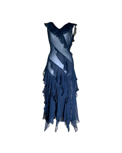 Donna Karan Layered Sheer Dress