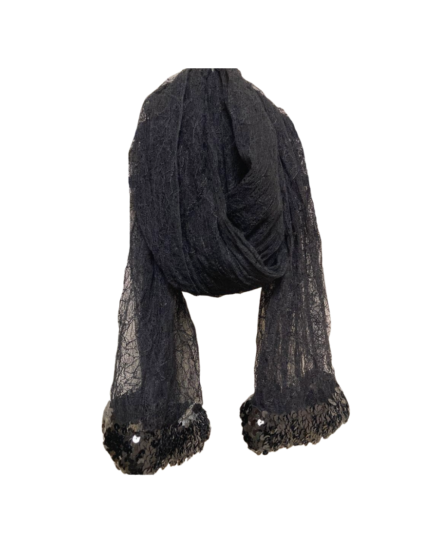 Dolce & Gabbana Sequin Lined Lace Shawl
