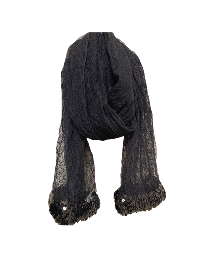 Dolce & Gabbana Sequin Lined Lace Shawl