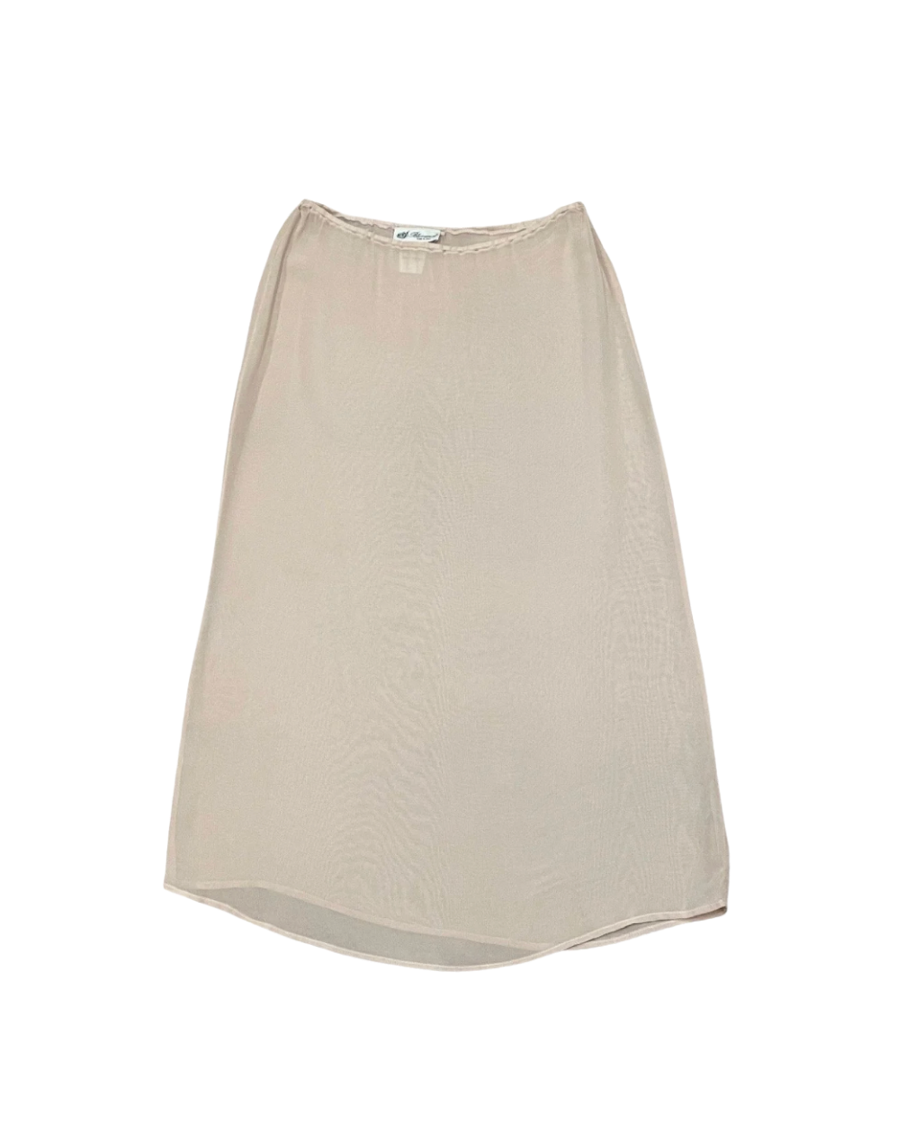 Blumarine Nude Sheer Midi Skirt