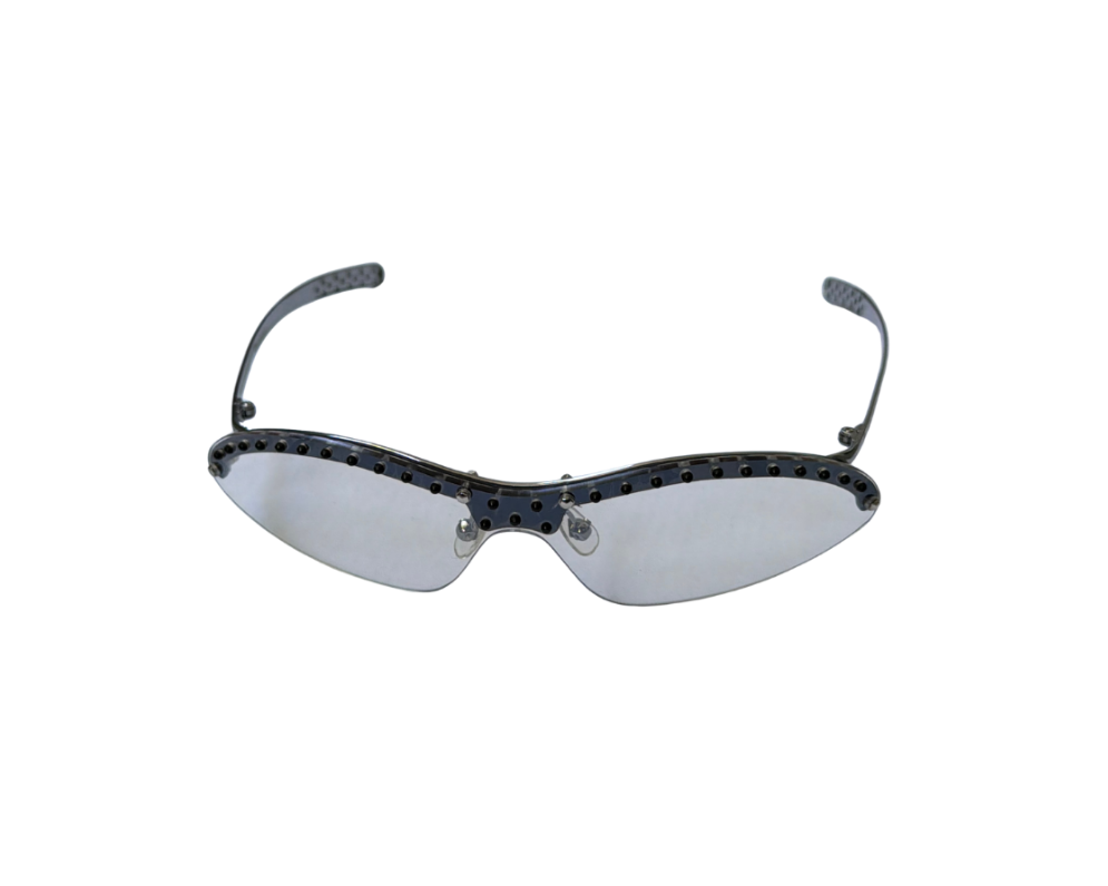 Jean Paul Gaultier Clear Studded Sunglasses