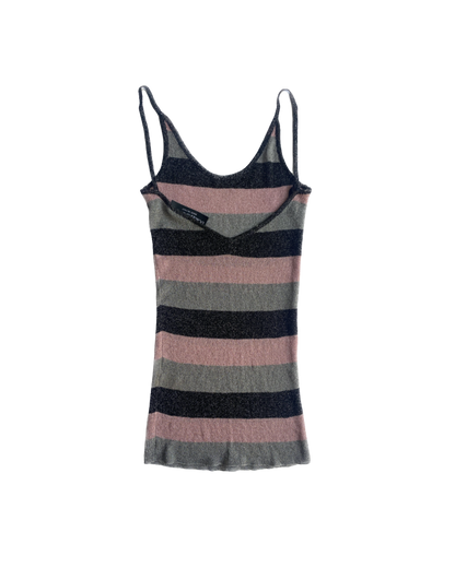 Dolce & Gabbana Glitter Striped Sheer Cami Top