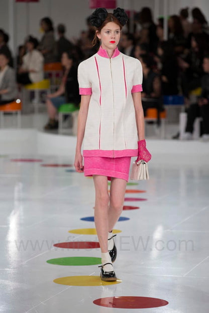 Chanel Pink Lace Fingerless Gloves