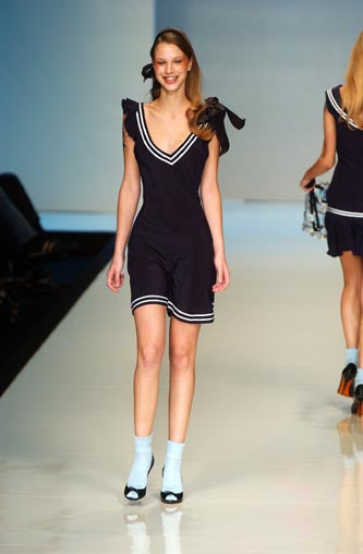 Blugirl by Blumarine Silk Sailor Mini Dress