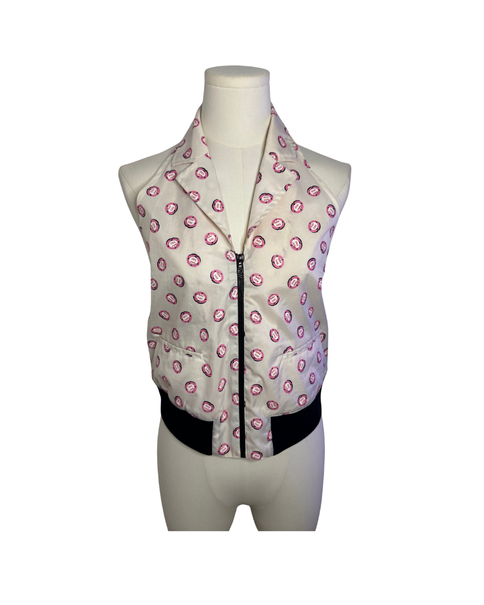 Miu Miu Casino Coin Zip Up Halter Top